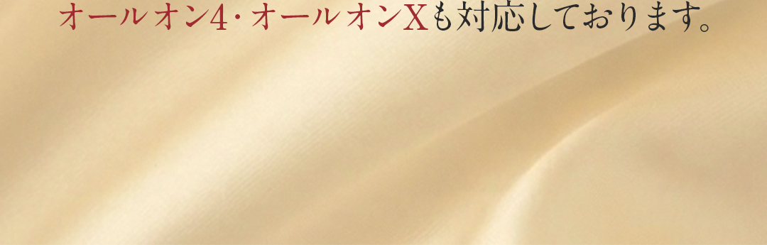オールオン4・オールオンXも対応しております。